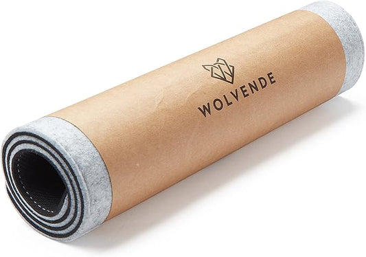 Wolvende Premium Felt Desk Mat | Small 12" x 27.5" | Multifunctional Desk Pad by Wolvende