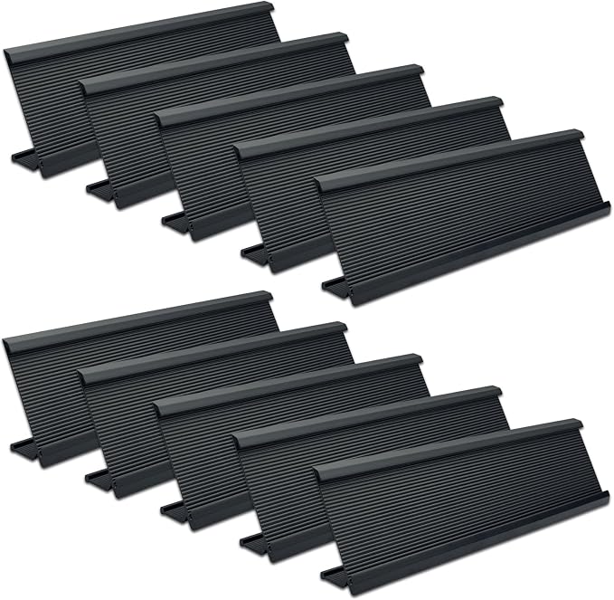 SINYUDUN 10 Pack 2" x 8" Aluminum Desk Name Plate Holder, Office Name Plate by Unknown