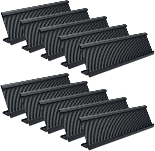 SINYUDUN 10 Pack 2" x 8" Aluminum Desk Name Plate Holder, Office Name Plate by Unknown