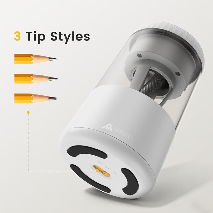 SUNZO Electric Pencil Sharpener, Fully Automatic Sharpener - Image 6