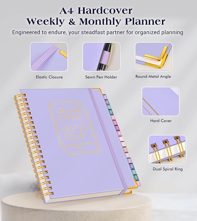 Academic Planner 2026-2027, 18 Months Weekly and Monthly Hardcover Planner - Image 4