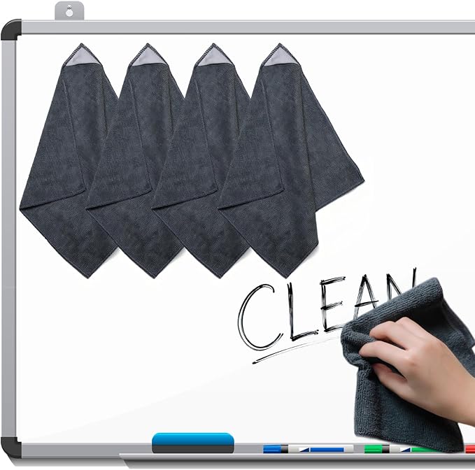 4 Pack Magnetic Microfiber Cleaning Cloth Dry Erase Erasers by COSGOOLK