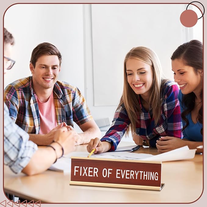 Weysat Funny Desk Signs for Office-fixer of Everything-fun Office Accessories - Image 2