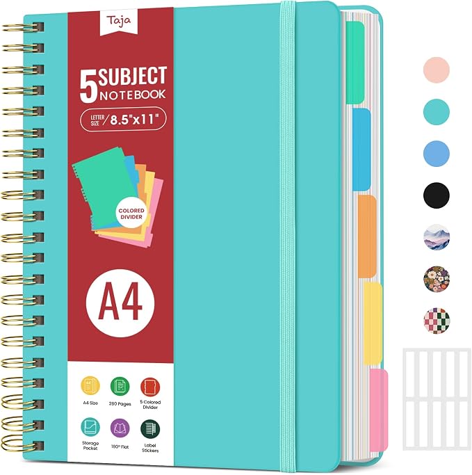Hardcover Spiral Journal Notebooks by Taja