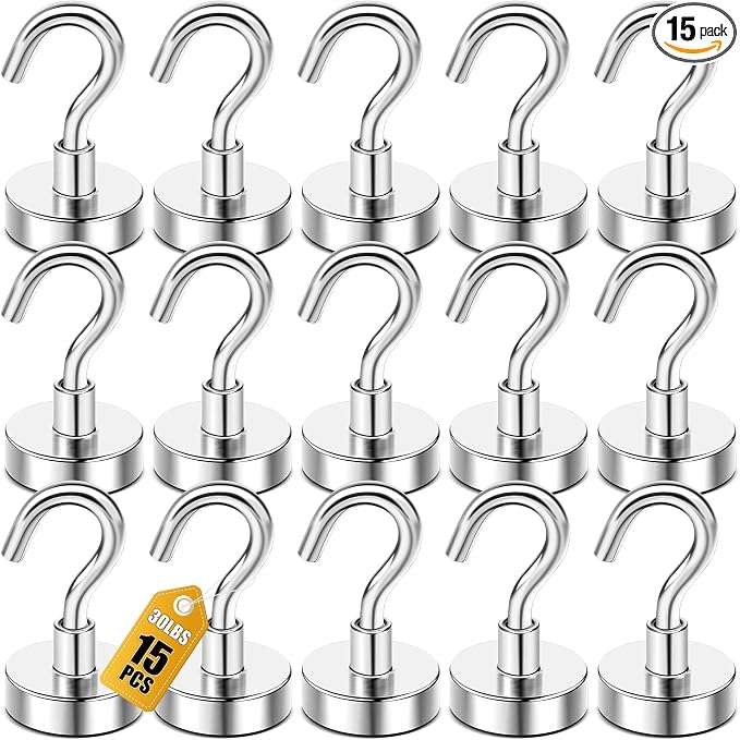 DIYMAG Magnetic Hooks, 30Lbs Strong Heavy Duty Cruise Magnet Hooks by DIYMAG