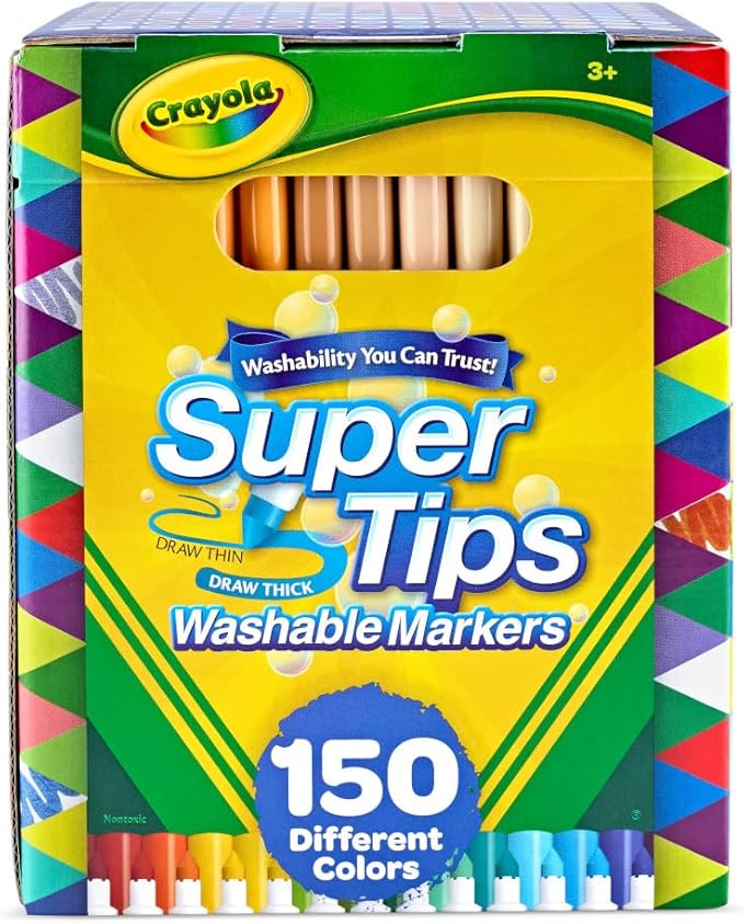 Crayola Super Tips Marker Set, Teacher Classroom Must Haves, Homeschool Supplies by Crayola