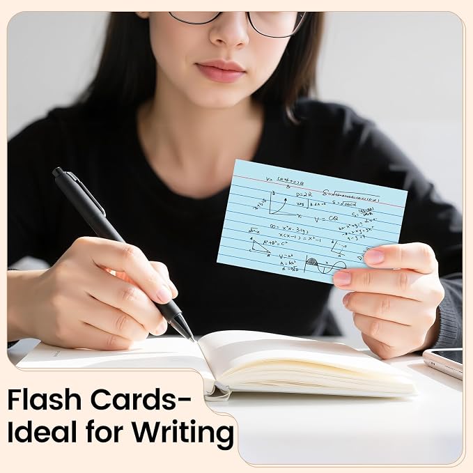 Index Cards 3x5 Inch, Flash Cards, Ruled Lined Colored Note Cards Paper - Image 8