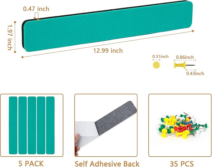 Felt Pin Board Bar Strips Bulletin Board - Image 4