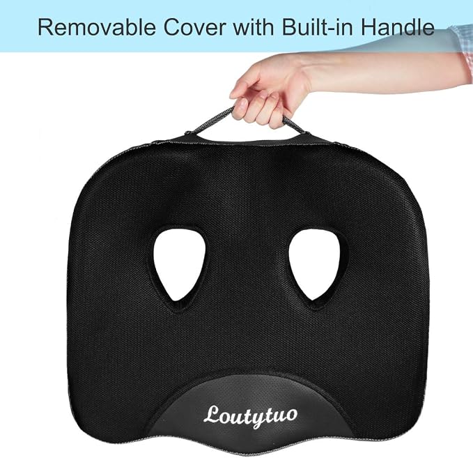 LOUTYTUO Seat Cushion Pillow, 100% Memory Foam and Washable Cover, - Image 2