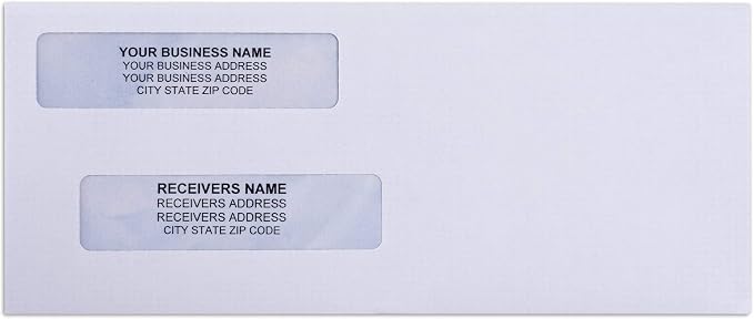 500 Self Seal QuickBooks Double Window Security Check Envelopes - Image 4