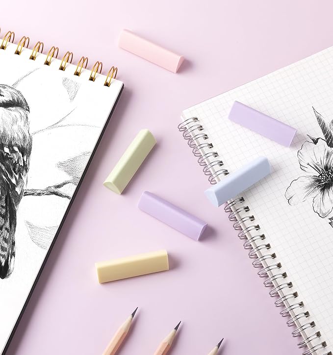 15 Pack Pencil Erasers, Colored Eraser for Kids Cute Orradores Escolares Eraser for School Office Art Erasers for Drawing-DeskLoop Office