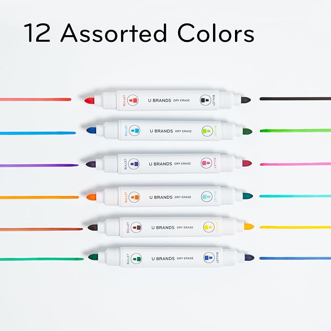 U Brands Fine Tip Dry Erase Markers - Image 4