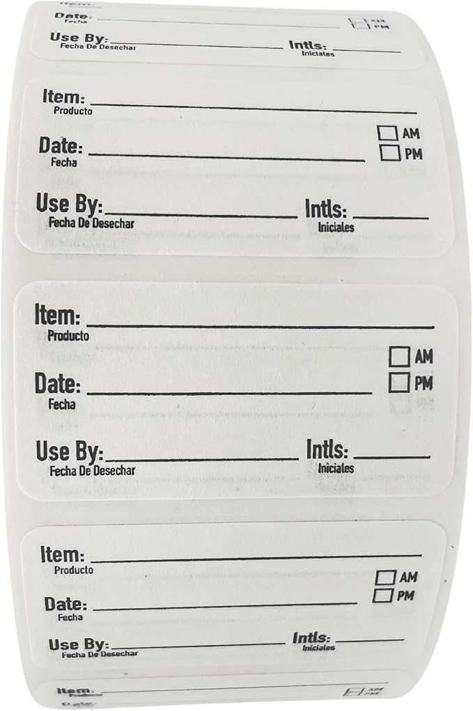 2x1 Dissolvable Food Labels, 250 Label Stickers, Bottle Labels by ATLDIRECT