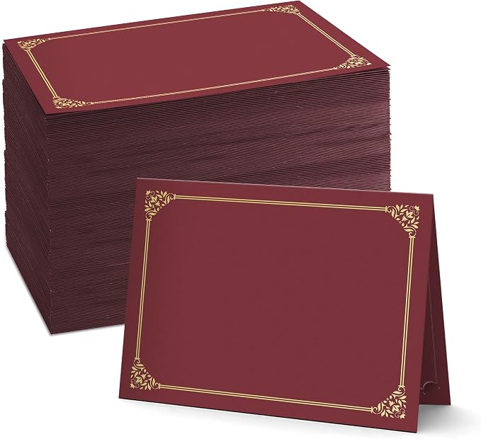 BELLE KR® Red Certificate Holders 8.5 x 11, Documents and Diplomas by BELLEKR