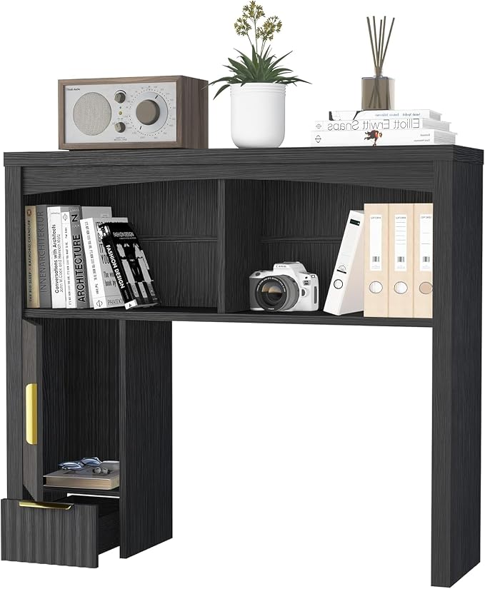 Desk Hutch Shelf, Desktop Shelf Organizer 37 inch Wide Desktop Bookshelf 2-Tier - Image 6