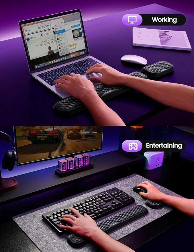 Vaydeer Wrist Rest for Keyboard and Mouse, Computer Ergonomic Wrist Support Pad - Image 6