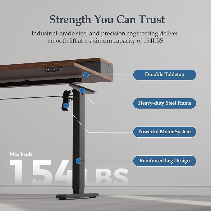 Klicelor 48 Inch Electric Standing Desk - Image 8