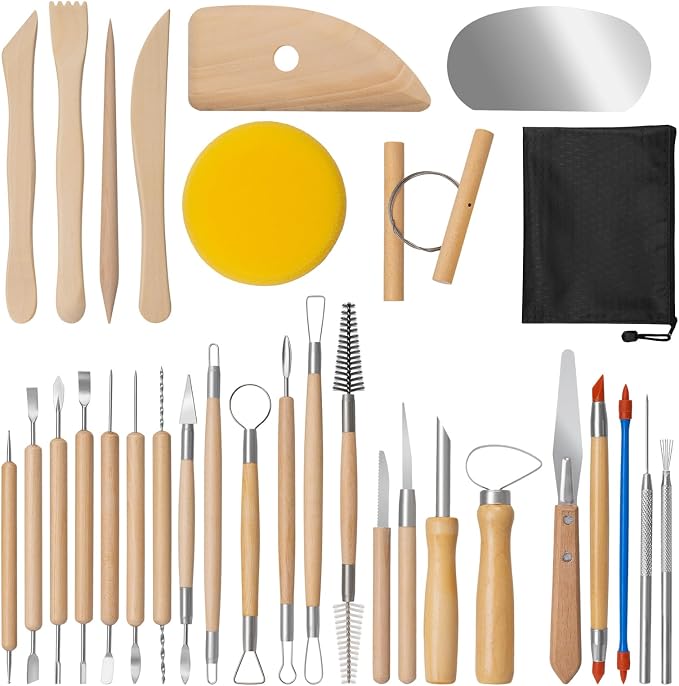 Amrules Clay Tools Kit, Practical Polymer Clay Sculpting Tools Kit, Air Dry by Amrules