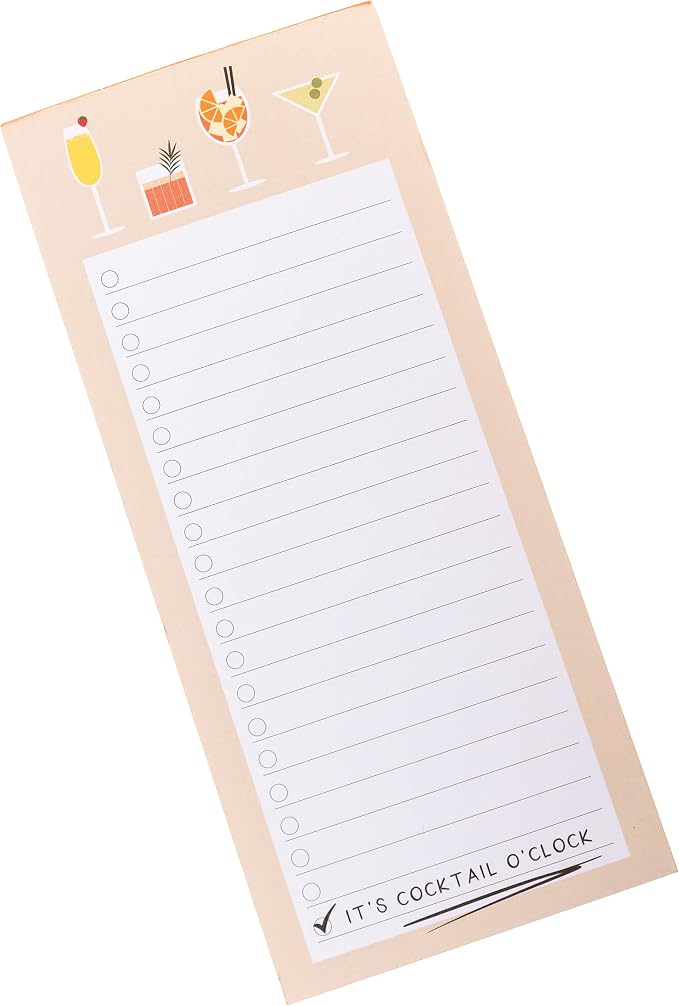 Graphique Cocktail o’clock Magnetic Notepad, 100 Tear-Away Sheets - Image 3