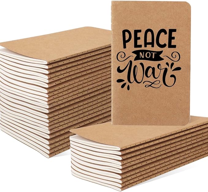 Oucaru 32PCS Mini Notebooks Bulk, 3.5" x 5.5", 60 Pages Blank Paper Small by Oucaru
