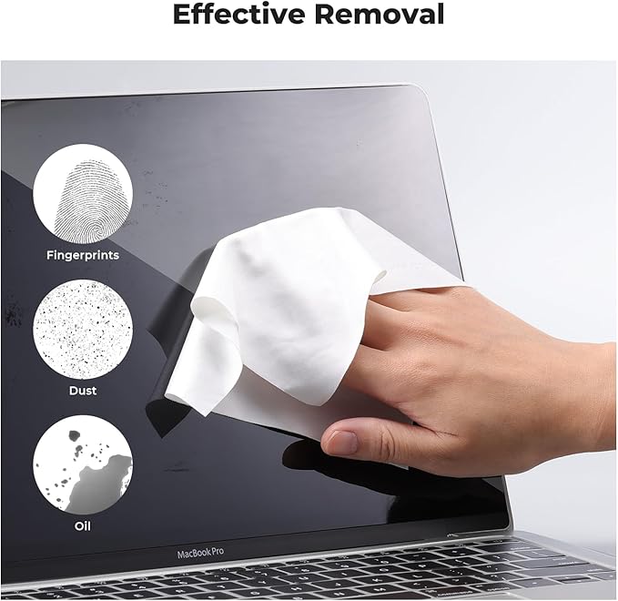 K&F Concept 80 Pack Microfiber Cleaning Cloths for Glasses, 6''x6'' Individually Wrapped Lens Cleaning Cloths for Cameras, LCD Screens, iPad, Tablets, Laptops, Telescope-DeskLoop Office