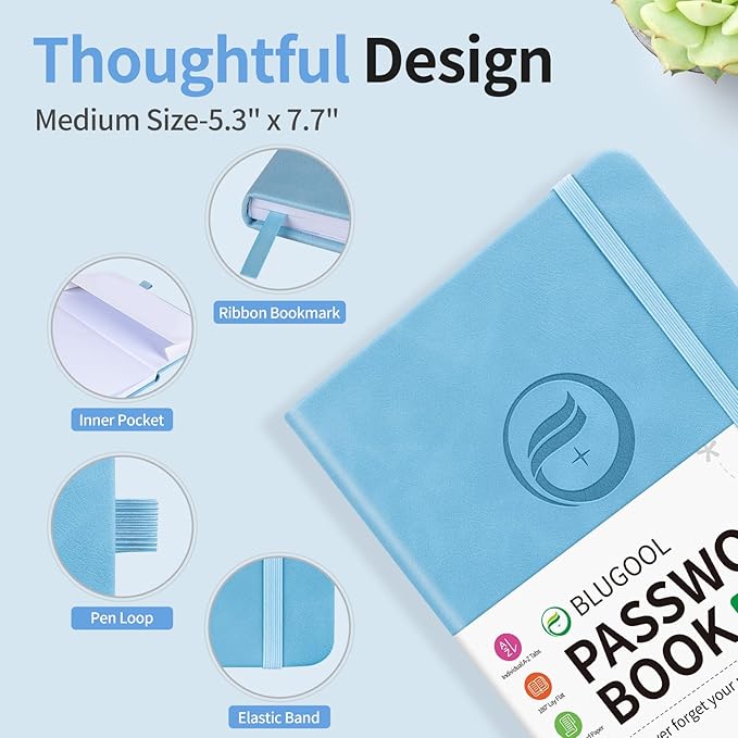 Password Book with Alphabetical Tabs, Password Keeper Book - Image 4