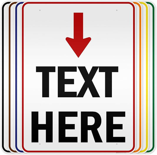 Custom Arrow, Custom Directional Sign, Arrow Down Sign, 36x48 Inches, Reflective by MySignCenter