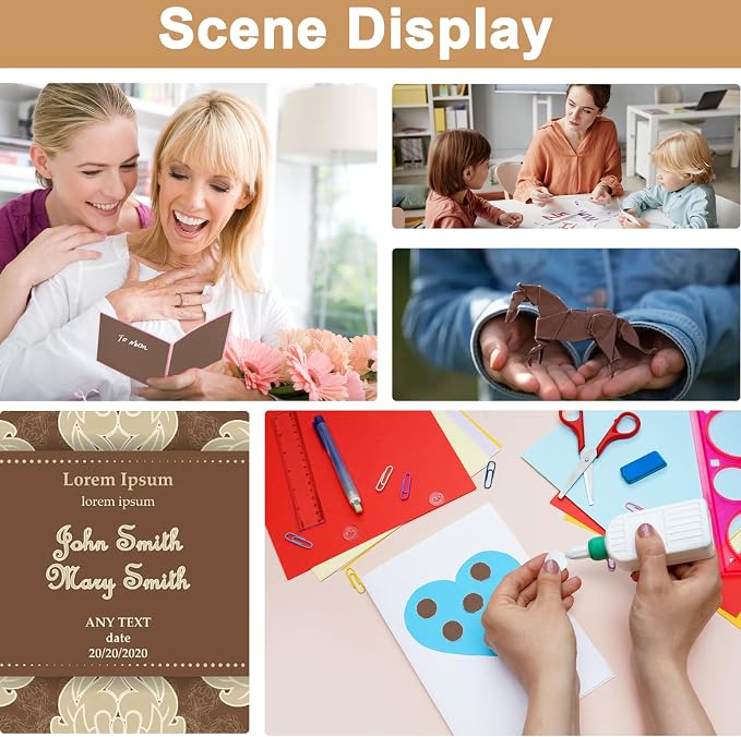 Silunkia 100 Sheets Coffee Color Cardstock 8.5 x 11 Scrapbooking Paper - Image 7
