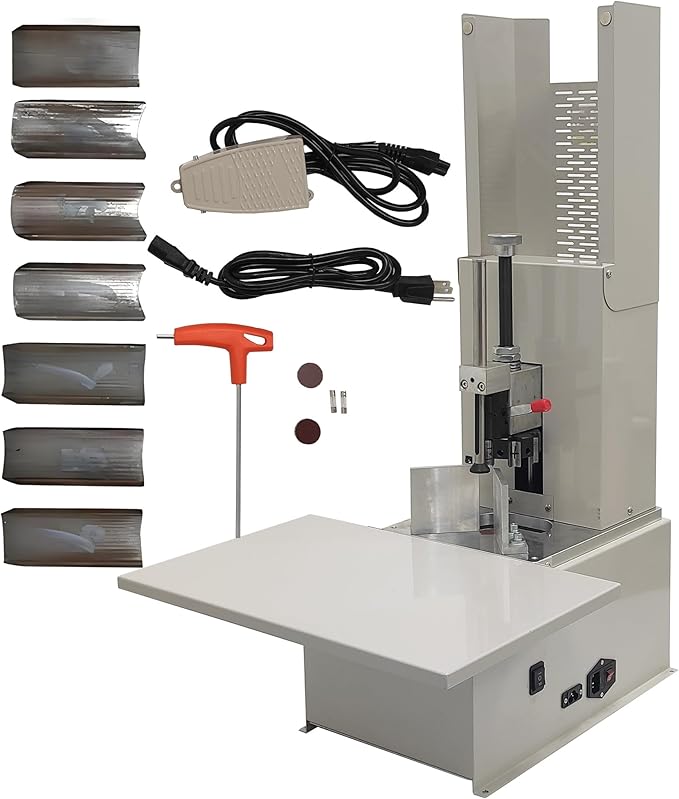 Electric Corner Rounder Machine 50mm Capacity Round Corner Cutter with Safety Guard & Foot Pedal 7PCS Blades R3-R9 Commercial Corner Rounding for Documents Certificates Books Packaging-DeskLoop Office