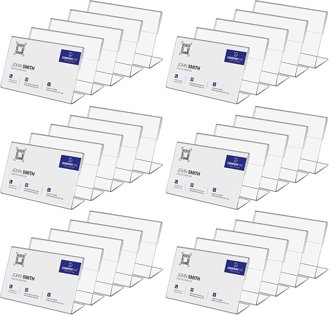 30 PCS Small Acrylic Sign Holder 2.36" X 1.57", Mini Acrylic Food Sign Labels by Daletu