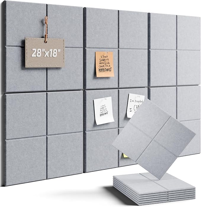 Felt Bulletin Board Tiles -28"x18" Cork Board Alternative by FLUXYNARA