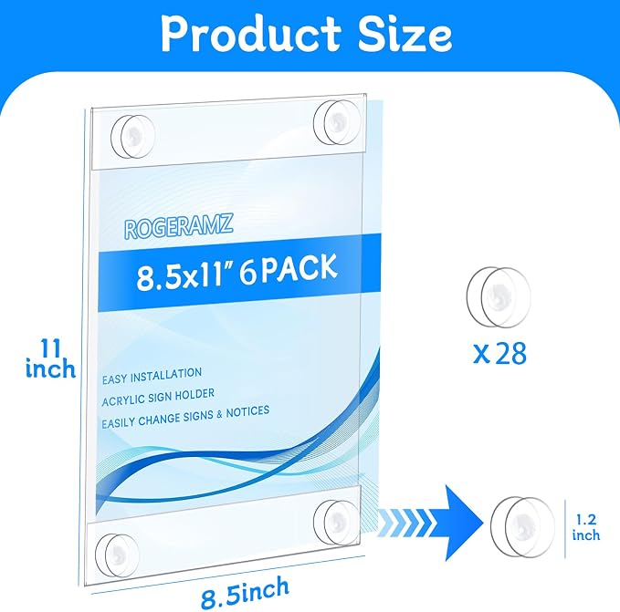 Clear Acrylic Window Sign Holder - Image 2