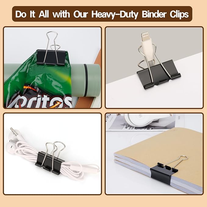 Binder Clips 1.25 Inch, Heavy-Duty Grip - Image 7