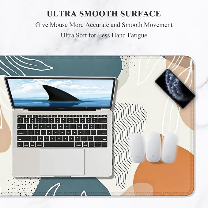 Auhoahsil Large Mouse Pad, XXL Desk Pad, Extened 35" x 15", Non-Slip Rubber Base - Image 3
