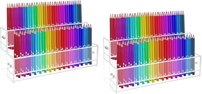 2PCS 96-Slots Pen Display Stand, 2-Tier Acrylic Pen Holder - Image 8
