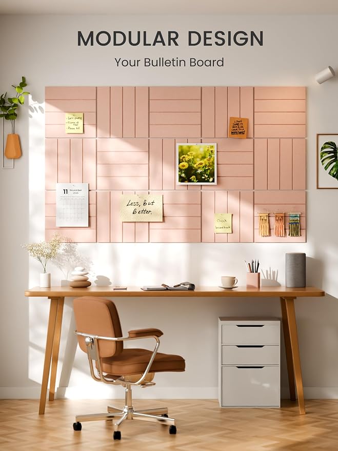 Bumusty Large Cork Board Alternative-48 x 36" Felt Bulletin Board Tiles - Image 6