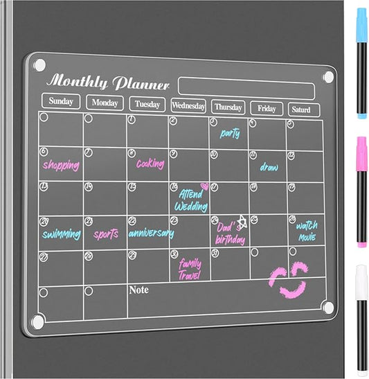 DIYMAG Magnetic Calendar for Refrigerator Dry Erase Wall Planners 15.2"x11.2" by DIYMAG