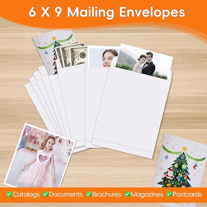 50 Pack 6x9 Envelopes Self Seal, Office Business - Image 7