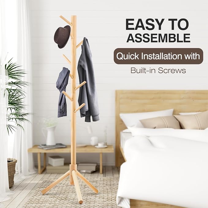 WANGMUXIA Coat Rack, Freestanding Coat Rack - Image 4