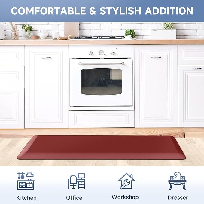 StepRite 4/5 Inch Thick Kitchen Mat Anti Fatigue Mat Kitchen Rugs Kitchen Decor - Image 7