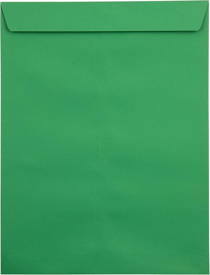 LUXPaper 9 x 12 Open End Envelopes | Peel & Press | Holiday Green | 80lb. Text - Image 4