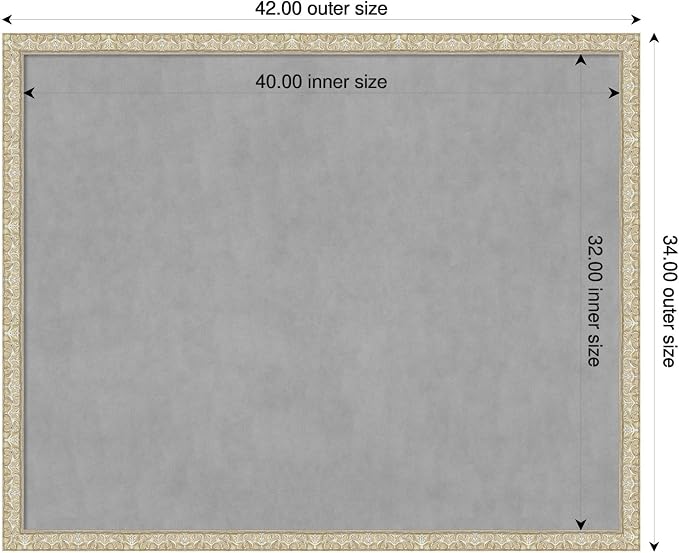 Amanti Art Silver Framed Magnetic Board 34x42 X-Large Vision Board - Image 2