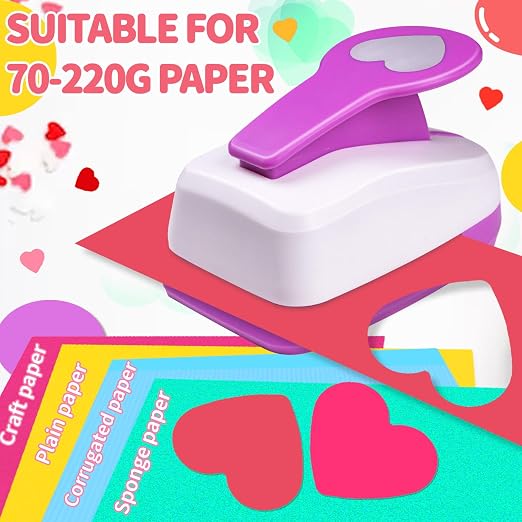 Heart Paper Punch, Paper Punch for Crafting, 2 inch Heart Hole Punches - Image 6