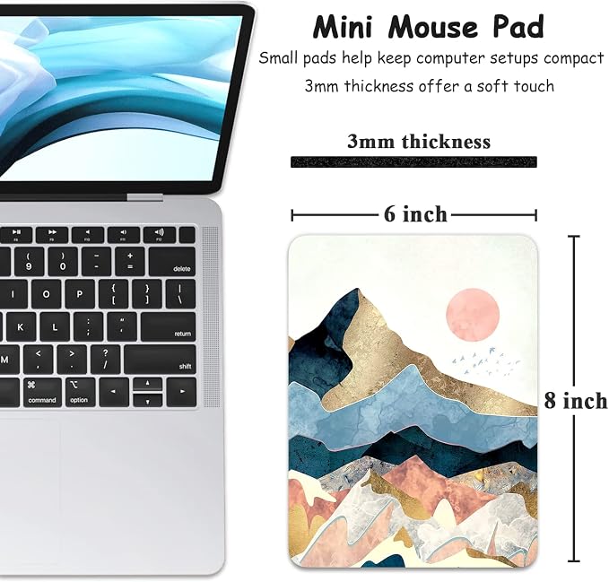 Dapesuom Small Mouse Pad, 6 x 8 Inch Thick Rubber Premium-Textured Non-Slip - Image 2