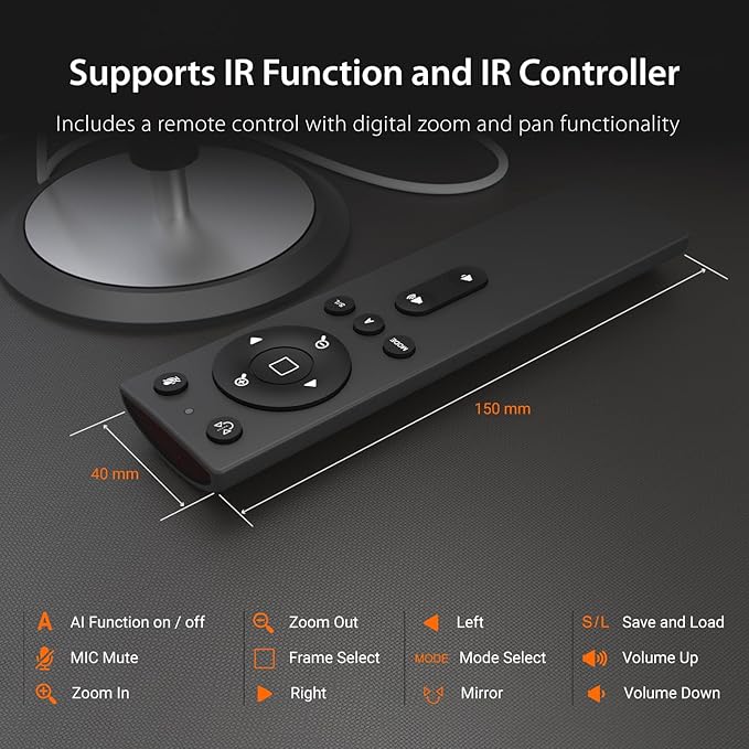 j5create 360 All Around AI-Powered Conference Room Camera with Speakerphone, Smart-Tracking, Auto-Framing, Include a Remote Control (JVU368)-DeskLoop Office
