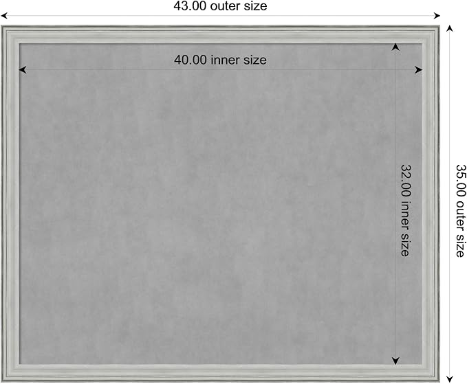 Amanti Art Silver Framed Magnetic Board 35x43 X-Large Vision Board - Image 4