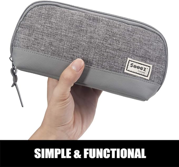 Sooez Wide-Opening Pencil Pen Case, Lightweight & Spacious Pencil Bag Pouch Box - Image 2