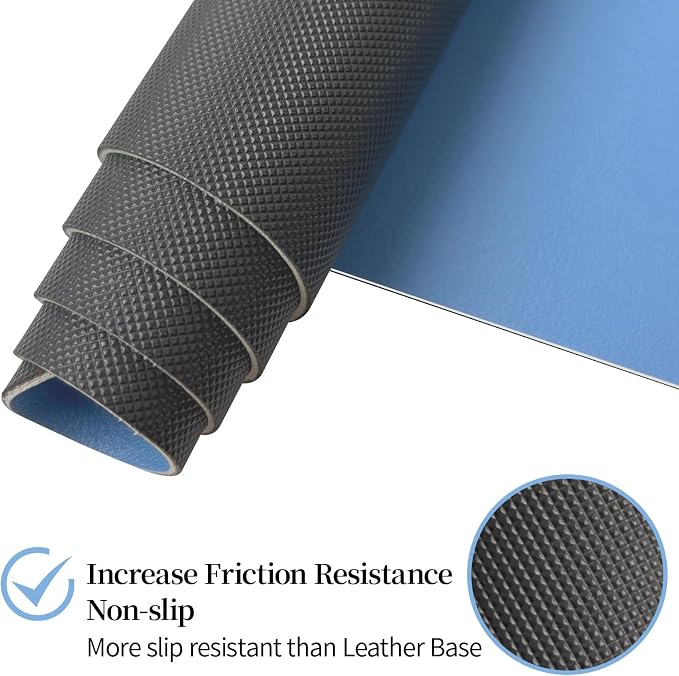 Desk Pad Mat, Leather Desk Mat for Desktop, Waterproof Keyboard Mats for - Image 3