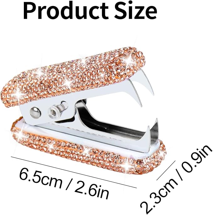 Multibey Rhinestone Staple Remover, Handmade Bling Crystal Cute Staple Remover - Image 5