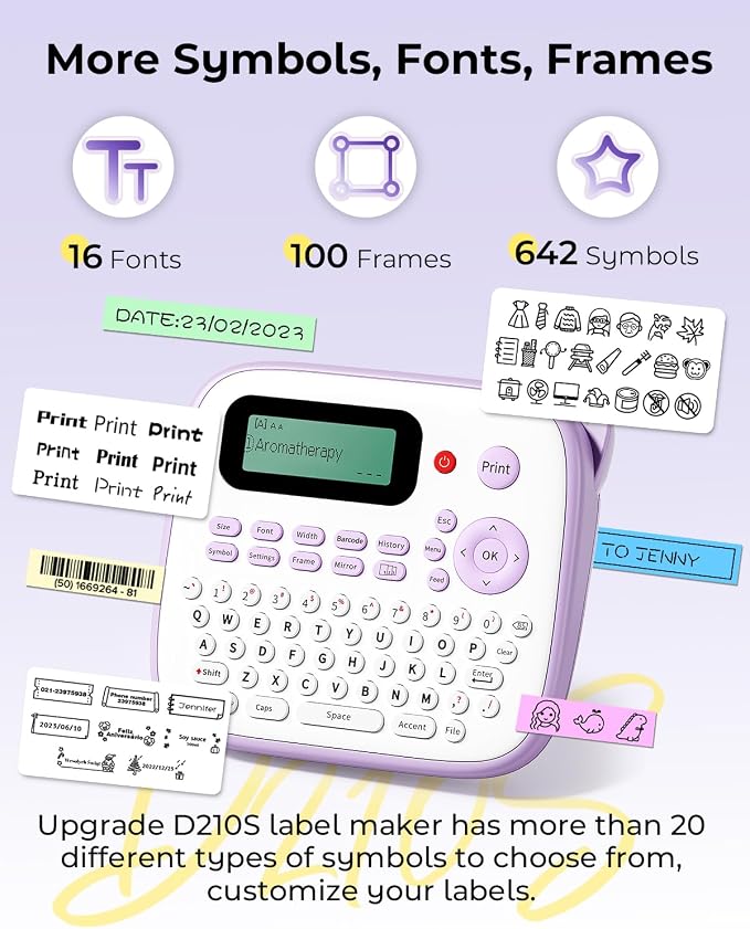 Vixic Label Maker Machine with Tapes, D210S Portable Label Maker, Label Maker - Image 3